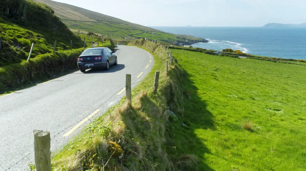 car driving opposite side